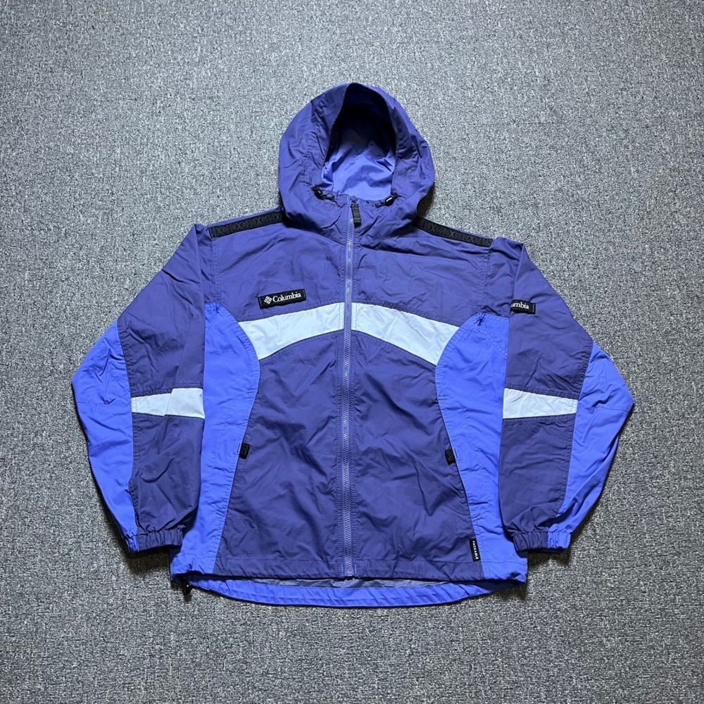 Vintage Columbia Sportswear Windbreaker Jacket Women's M Blue‎ Colorblock